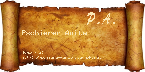 Pschierer Anita névjegykártya